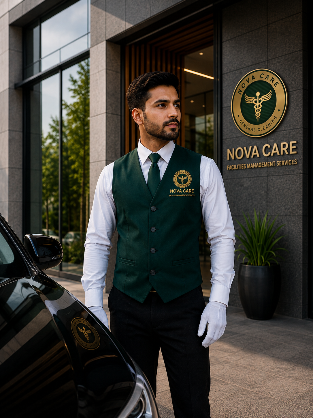 Professional valet parking team managing guest vehicles